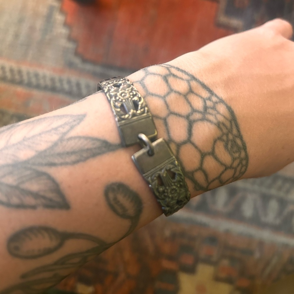Silver spoon bracelet